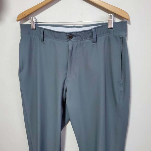 UNDER ARMOUR UA Drive Straight Leg Golf Pants Stretch Downpour Grey Men 34 x 32" - Picture 5 of 15